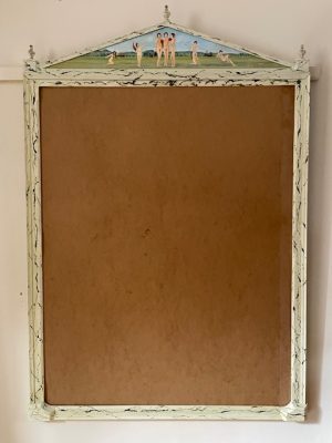 Mirror frame Marbleized 4ft x 3ft 6" (Restored) with modern painted Pediment 